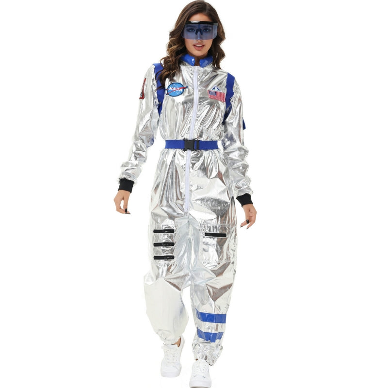 Weltraumpilot-Astronautenkostüm für Kinder und Erwachsene, Party, Halloween, Karneval, Outfit-Set