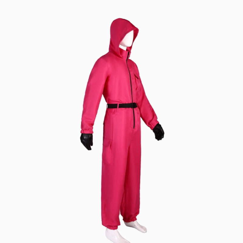 Adult Soldier Cosplay Costume Triangle Guard Jumpsuit with Gloves