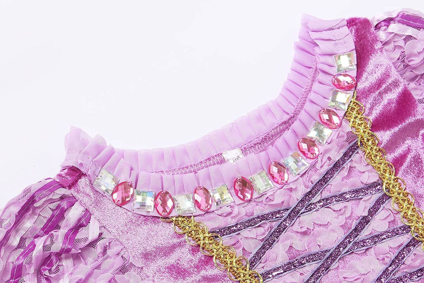 Girls Princess Dress Longest Hair Princess Outfit Fairy Tales Cosplay Costume