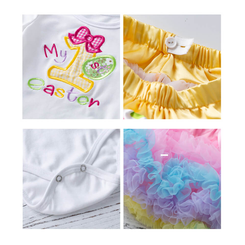 Osterhasen-Kostümset für Babymädchen – Samt-Stirnband und abnehmbares Tutu, 0–12 Monate