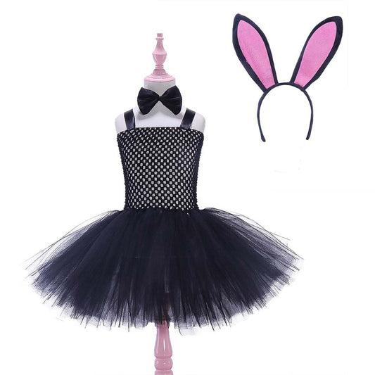 Osterkostüm für Mädchen – A-Linien-Prinzessinnen-Outfit mit Haarband und Fliege