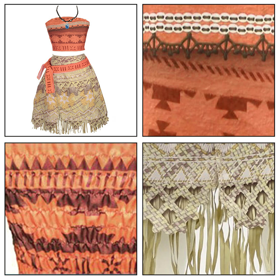 Princess Cosplay Costume Halloween Polynesian Dress Adventure Polynesian Outfit