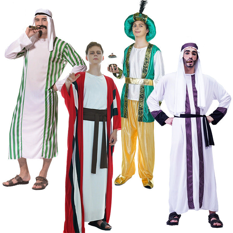 Erwachsene Männer Arabischen König Prinz Cosplay Robe Karneval Maskerade Party Kostüme Halloween Party Cosplay Kostüme