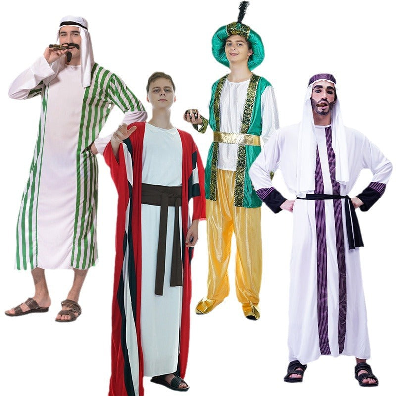 Erwachsene Männer Arabischen König Prinz Cosplay Robe Karneval Maskerade Party Kostüme Halloween Party Cosplay Kostüme