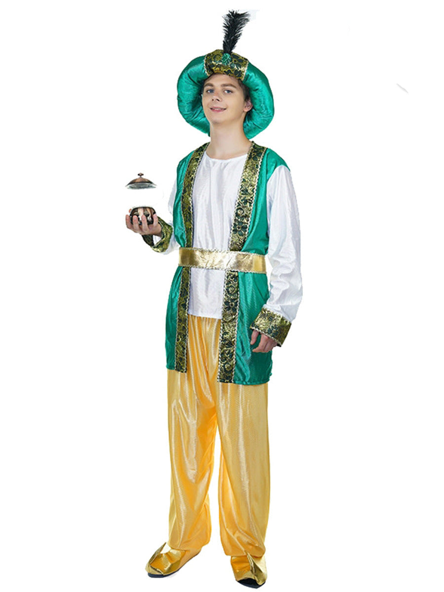 Erwachsene Männer Arabischen König Prinz Cosplay Robe Karneval Maskerade Party Kostüme Halloween Party Cosplay Kostüme