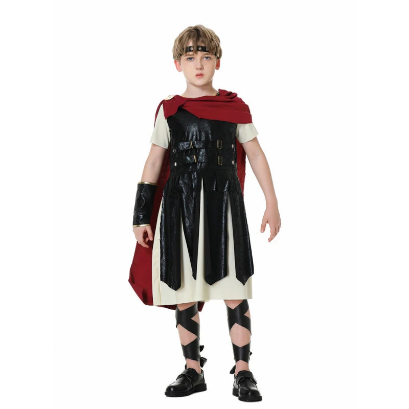 Ancient Roman Warrior Soldier Gladiator Costumes for Boys Girls Men