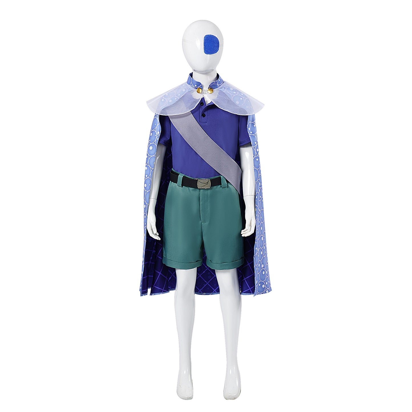 Boys Earth Commissioner Elio Costume Shorts Pants Belt Cloak Blindfold Full Set Halloween Costume
