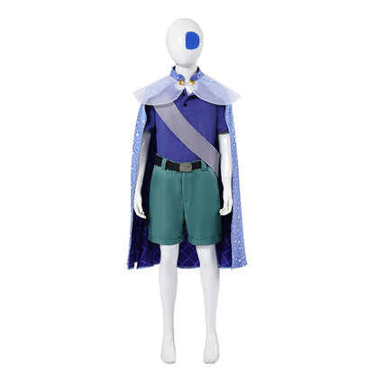 Boys Earth Commissioner Elio Costume Shorts Pants Belt Cloak Blindfold Full Set Halloween Costume