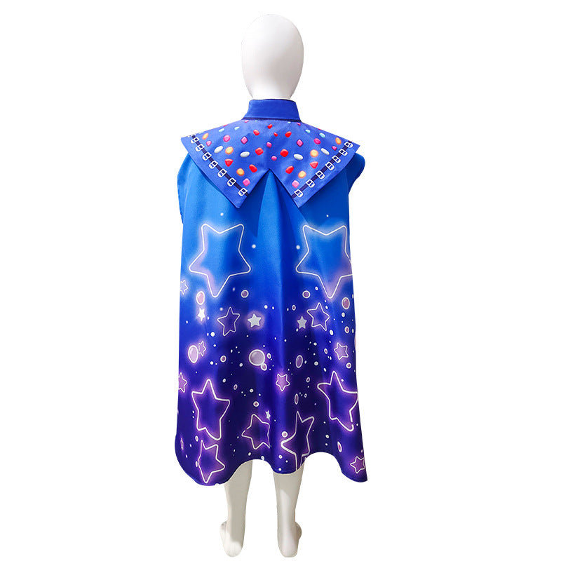 Boys Earth Commissioner Elio Cosplay Tops Shorts Cloak Halloween Costume