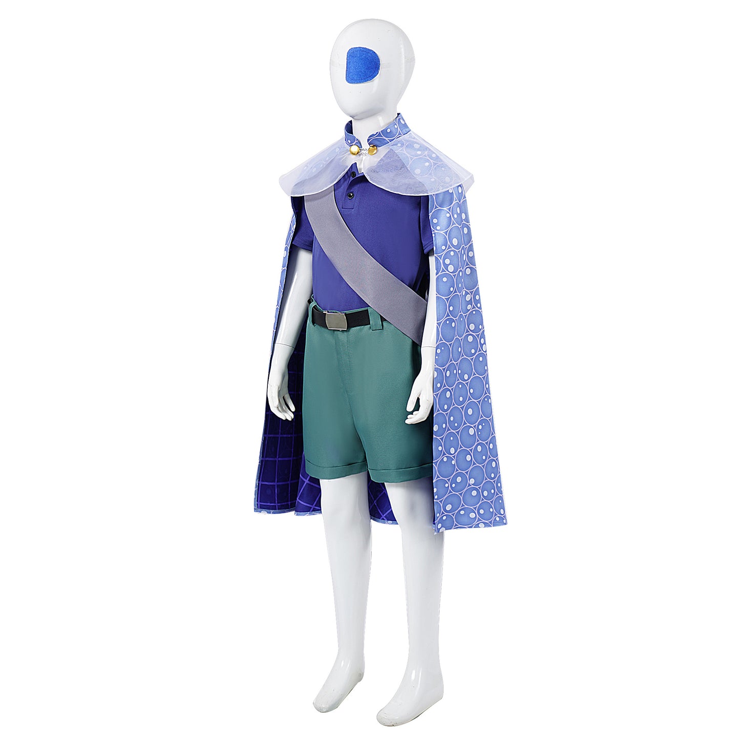 Boys Earth Commissioner Elio Costume Shorts Pants Belt Cloak Blindfold Full Set Halloween Costume