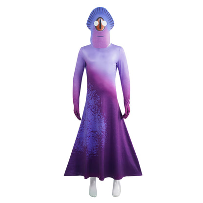 Kids Elio Film Animation Blue Fish Dress Cosplay Costume with Mask
