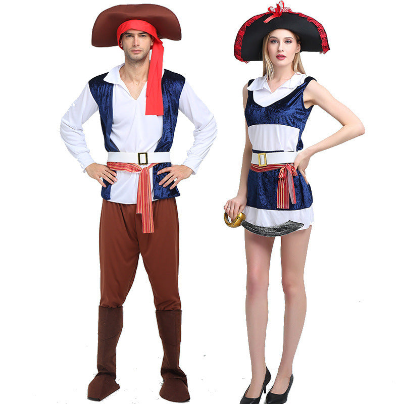 Adult Pirate Captain Cosplay Costume for Men and Women Carnival Fancy Dress Outfits