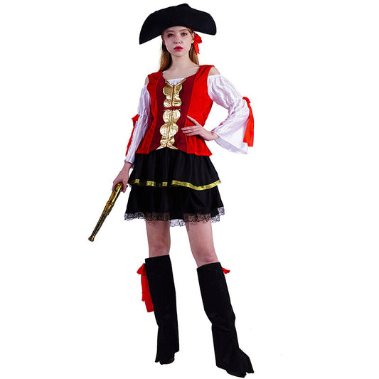 Adult Halloween Pirates Caribbean Cosplay Costumes for Women and Men