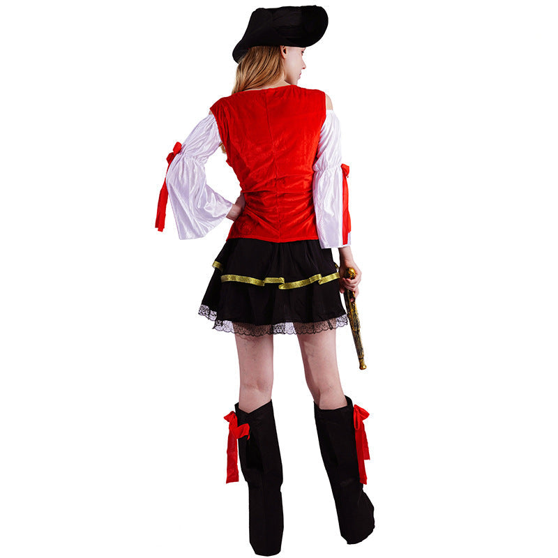Adult Halloween Pirates Caribbean Cosplay Costumes for Women and Men