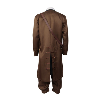 Mens Pirates Cosplay Costume Pirate Jack Outfit Coat with Belt Cosplay Props Halloween