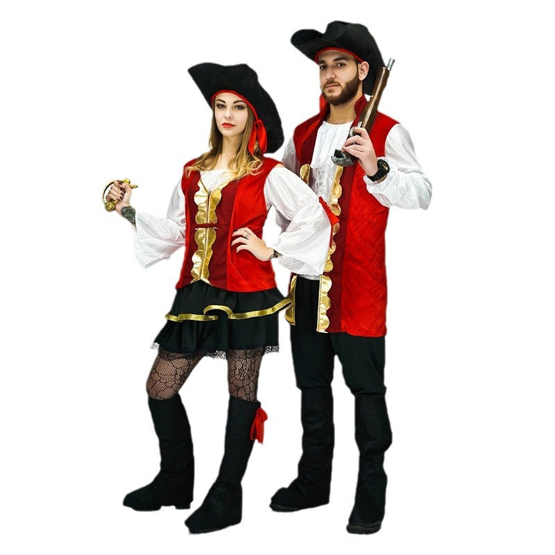 Adult Halloween Pirates Caribbean Cosplay Costumes for Women and Men
