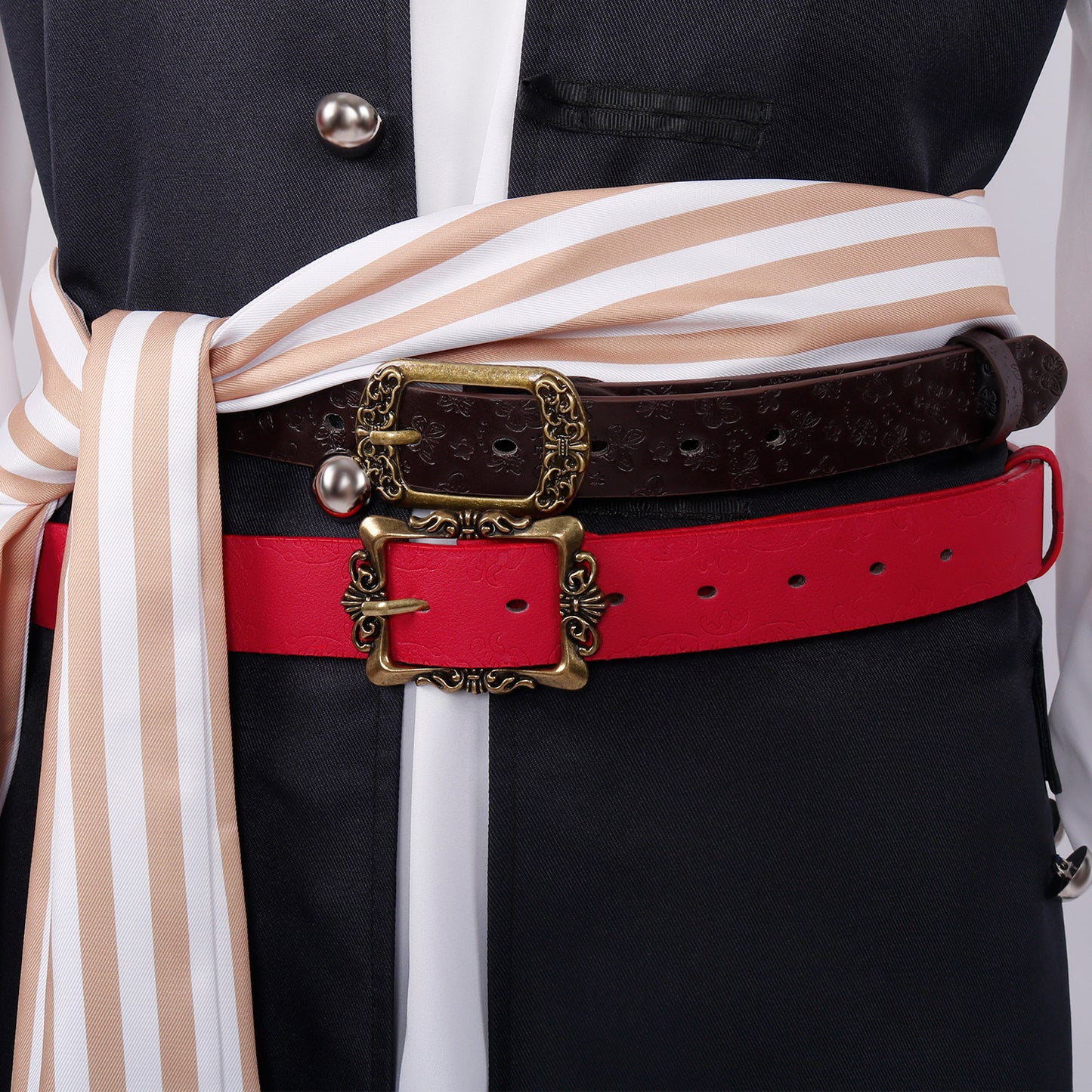 Mens Pirates Cosplay Costume Pirate Jack Outfit Coat with Belt Cosplay Props Halloween