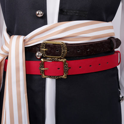 Mens Pirates Cosplay Costume Pirate Jack Outfit Coat with Belt Cosplay Props Halloween