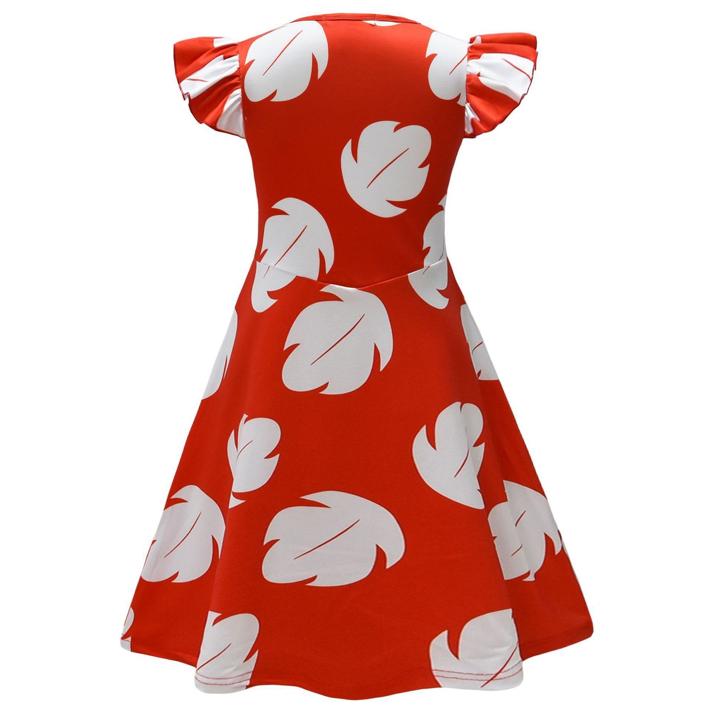 Lilo Pelekai Costume for Girls Red Leaf Hawaiian Dress Lilo Dress for Girls Christmas Costume