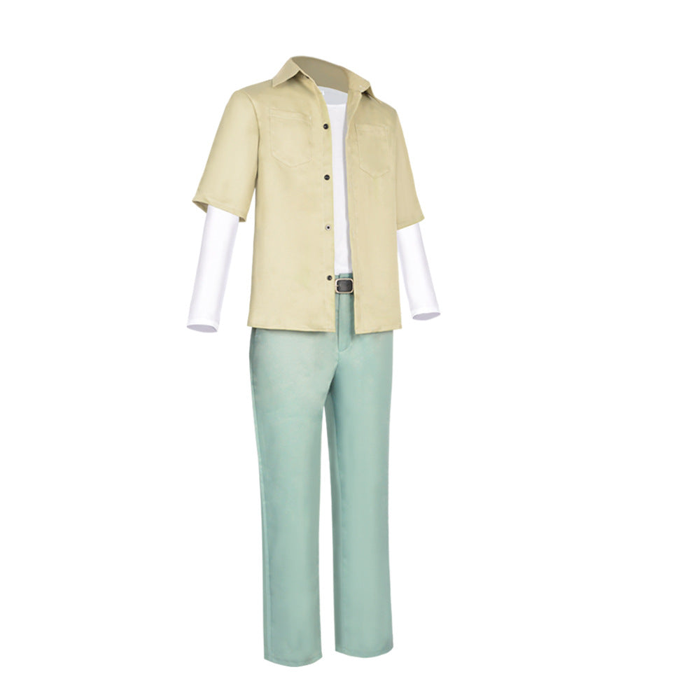 Mens JJK Satoru Gojo Cosplay Costume Casual Suit with Blindfold