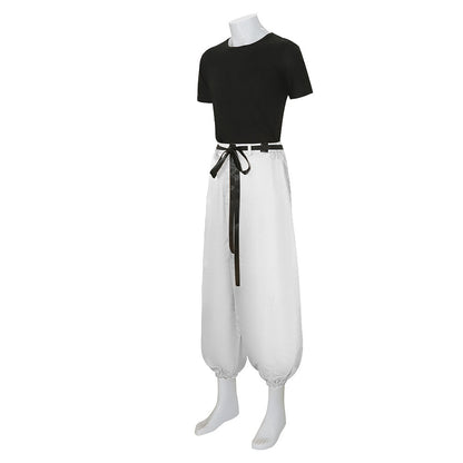 Mens Anime Touji Fushiguro Cosplay Costume Short Sleeve Top Pant Outfit Fushiguro Toji Cosplay Suit Halloween Costume