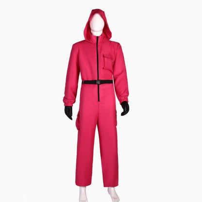 Adult Soldier Cosplay Costume Triangle Guard Jumpsuit with Gloves