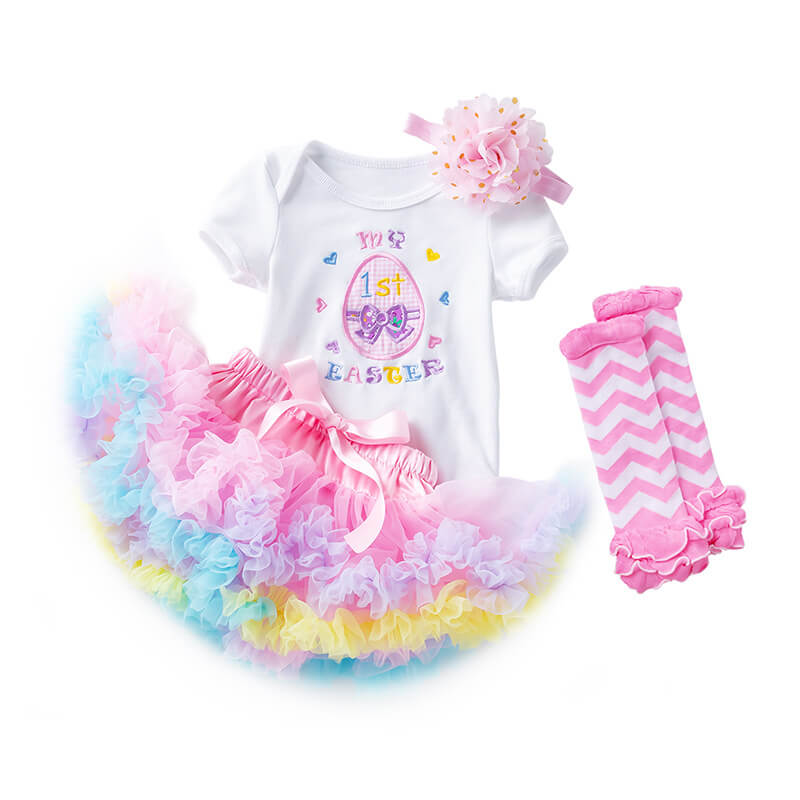 Osterhasen-Kostümset für Babymädchen – Samt-Stirnband und abnehmbares Tutu, 0–12 Monate